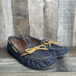 Womens Lucky Brand Abelle Blue Denim Comfort Casual Moccasins Loafers Size 7 M